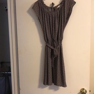 Purple short sleeved dress